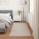 Skridsikker tæppe af kunstig kaninpels OLITE Beige 80 x 200 cm