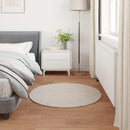 Skridsikker tæppe af kunstig kaninpels OLITE Beige Ø 120 cm