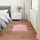 Skridsikker tæppe af kunstig kaninpels OLITE Lyserød 50 x 80 cm