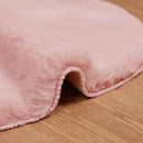 Skridsikker tæppe af kunstig kaninpels OLITE Lyserød Polyester