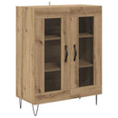 Highboard 2 pcs Artisan Egetræ Konstrueret træ og glas