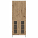 Highboard 2 pcs Artisan Egetræ Konstrueret træ og glas
