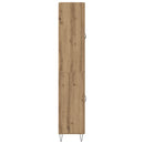 Highboard 2 pcs Artisan Egetræ Konstrueret træ og glas