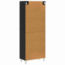 Highboard 2 pcs Sort eg Konstrueret træ og glas
