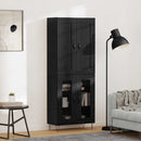 Highboard Sort eg 69,5 x 34 x 180 cm Konstrueret træ