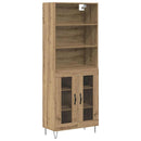 Highboard 2 pcs Artisan Egetræ Konstrueret træ