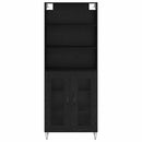 Highboard 2 pcs Sort eg Konstrueret træ