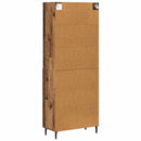 Highboard Gammelt træ 69,5 x 34 x 180 cm Ingeniørtræ og glas