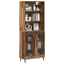 Highboard Gammelt træ 69,5 x 34 x 180 cm Ingeniørtræ og glas