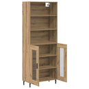 Highboard Artisan Egetræ 69,5 x 34 x 180 cm Ingeniørtræ og glas