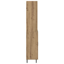 Highboard Artisan Egetræ 69,5 x 34 x 180 cm Ingeniørtræ og glas