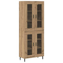 Highboard 2 pcs Artisan Egetræ Ingeniørtræ og glas
