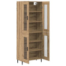Highboard 2 pcs Artisan Egetræ Ingeniørtræ og glas