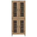 Highboard 2 pcs Artisan Egetræ Ingeniørtræ og glas