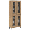Highboard 2 pcs Artisan Egetræ Ingeniørtræ og glas