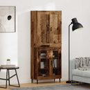 Highboard 2 pcs Gammelt træ Konstrueret træ