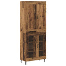 Highboard 2 pcs Gammelt træ Konstrueret træ
