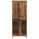 Highboard 2 pcs Gammelt træ Konstrueret træ