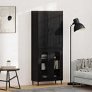 Highboard 2 pcs Sort eg Konstrueret træ