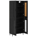 Highboard 2 pcs Sort eg Konstrueret træ