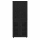 Highboard 2 pcs Sort eg Konstrueret træ