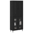 Highboard 2 pcs Sort eg Konstrueret træ