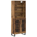 Highboard 2 pcs Gammelt træ Konstrueret træ