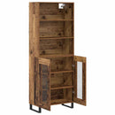 Highboard 2 pcs Gammelt træ Konstrueret træ