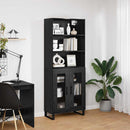 Highboard 2 pcs Sort eg Konstrueret træ