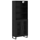 Highboard 2 pcs Sort eg Konstrueret træ