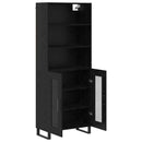 Highboard 2 pcs Sort eg Konstrueret træ
