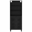 Highboard 2 pcs Sort eg Konstrueret træ