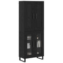 Highboard Sort eg 69,5 x 34 x 180 cm Konstrueret træ