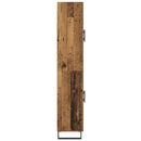 Highboard 2 pcs Gammelt træ Ingeniørtræ og glas