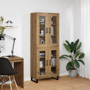 Highboard 2 pcs Artisan Egetræ Ingeniørtræ og glas
