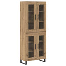 Highboard 2 pcs Artisan Egetræ Ingeniørtræ og glas