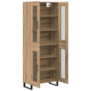 Highboard 2 pcs Artisan Egetræ Ingeniørtræ og glas