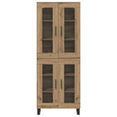 Highboard 2 pcs Artisan Egetræ Ingeniørtræ og glas