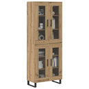 Highboard 2 pcs Artisan Egetræ Ingeniørtræ og glas