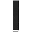Highboard 2 pcs Sort eg 69,5 x 34 x 180 cm Ingeniørtræ og glas