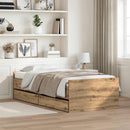 Sengestel med skuffe Artisan Egetræ 90 x 190 cm Massiv fyrretræ