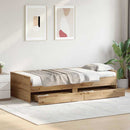 Sengestel med skuffe Artisan Egetræ 90 x 190 cm Massiv fyrretræ