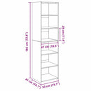 Kabinet Gammelt træ 50 x 41 x 185 cm Konstrueret træ