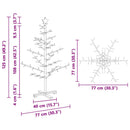 Træ juletræ med stativ Naturfarvet 125 cm Massivt fyrretræ