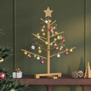 Træ juletræ med stativ Brun 75 cm Massivt fyrretræ