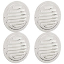 Luftventilationsdæk 4 pcs Sølv 80 mm Rustfrit stål