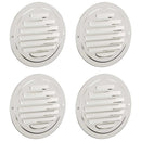 Luftventilationsdæk 4 pcs Sølv 100 mm Rustfrit stål