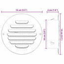 Luftventilationsdæk 4 pcs Sølv 100 mm Rustfrit stål