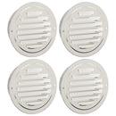 Luftventilationsdæk 4 pcs Sølv 125 mm Rustfrit stål