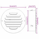 Luftventilationsdæk 4 pcs Sølv 125 mm Rustfrit stål